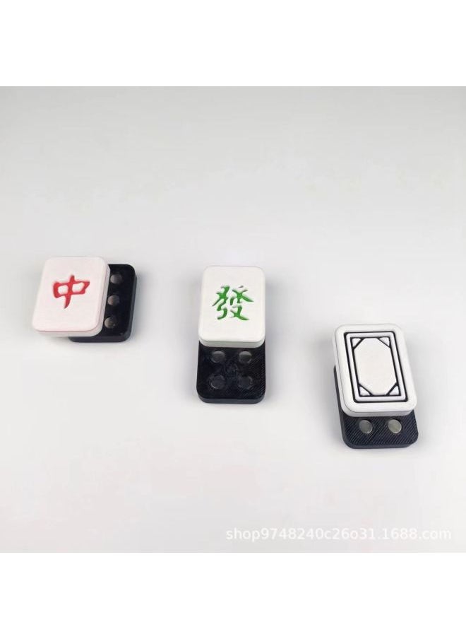 null - Mahjong Red Medium White Board Fortune Push Card Decompression Decompression Toy Unlimited Direct Push Pop Coin Winning Card Artifact-Color:1 Black Whiteboard - Image 1