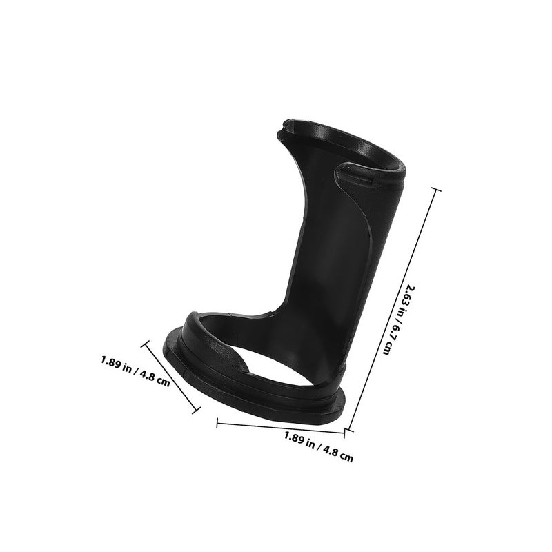Black Plastic Razor Stand And Shaving Brush Holder Portable Travel Friendly Organizer - Image 3