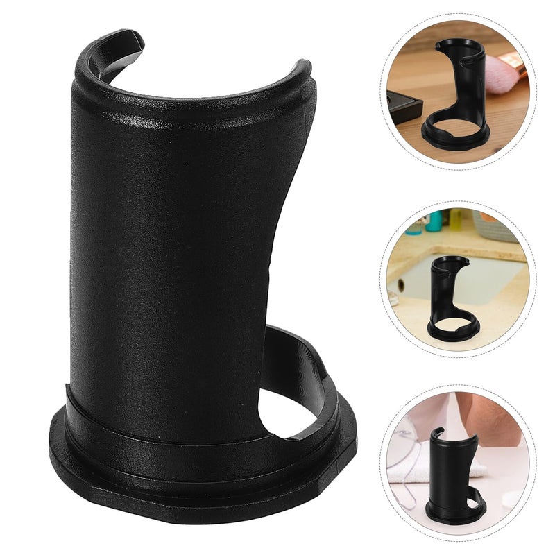 Black Plastic Razor Stand And Shaving Brush Holder Portable Travel Friendly Organizer - Image 4