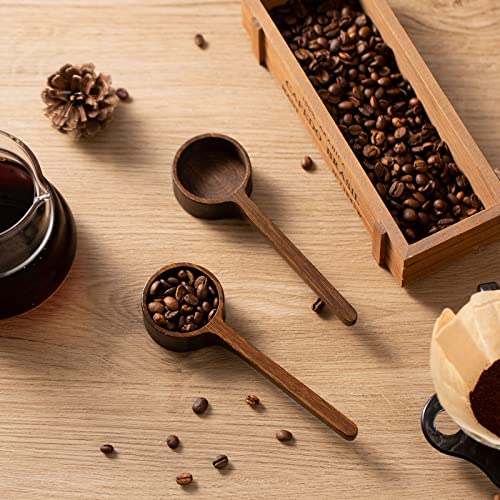 FLYPOKER Wooden Coffee Scoop Small Long Handle Measuring Scoop for Jars and Containers - Image 2