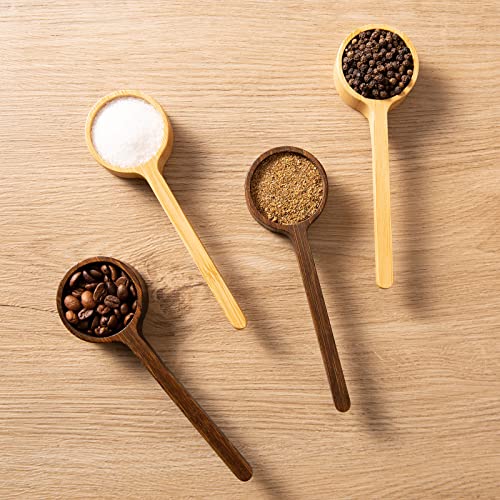 FLYPOKER Wooden Coffee Scoop Small Long Handle Measuring Scoop for Jars and Containers - Image 4