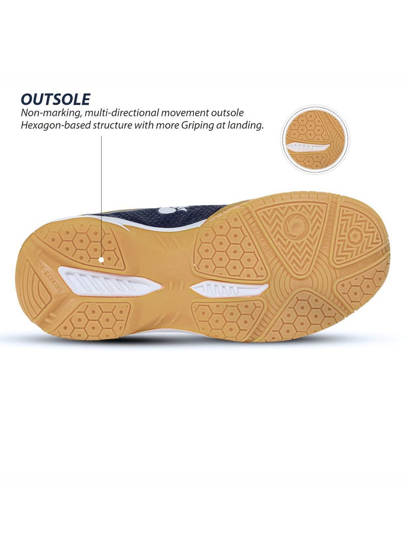 DSC Bolstr Badminton Shoes | Size: 7 UK/ 8 US/ 41 EU | Material: Mesh/PVC | For Men & Boys | Lightweight and Durable | Better cushioning | Integrated lacing straps | Comfortable and Breathable - Image 4