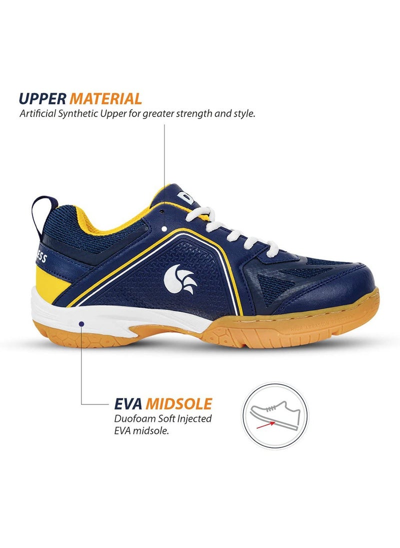 DSC Bolstr Badminton Shoes | Size: 7 UK/ 8 US/ 41 EU | Material: Mesh/PVC | For Men & Boys | Lightweight and Durable | Better cushioning | Integrated lacing straps | Comfortable and Breathable - Image 1