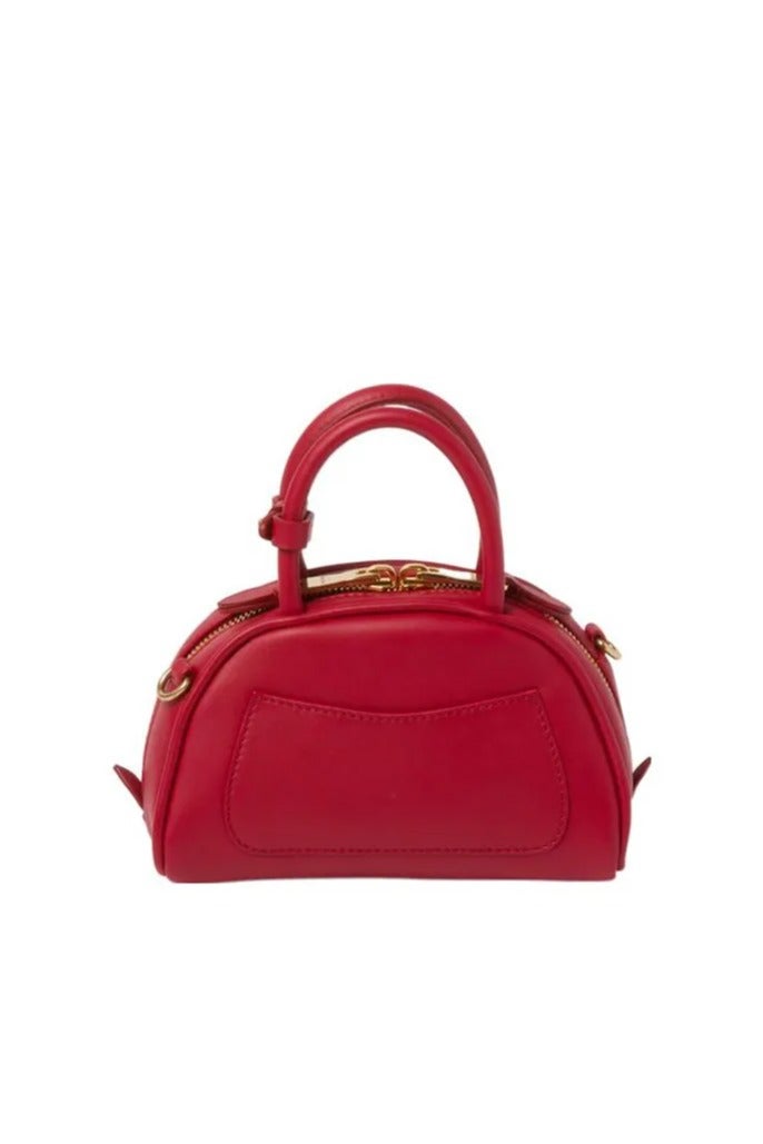 مياو مياو MIU معدن محفور شعار جلد مقبض علوي مع حزام قابل للفصل وقابل للتعديل لارتداء على الكتف لون ذهبي - Image 3