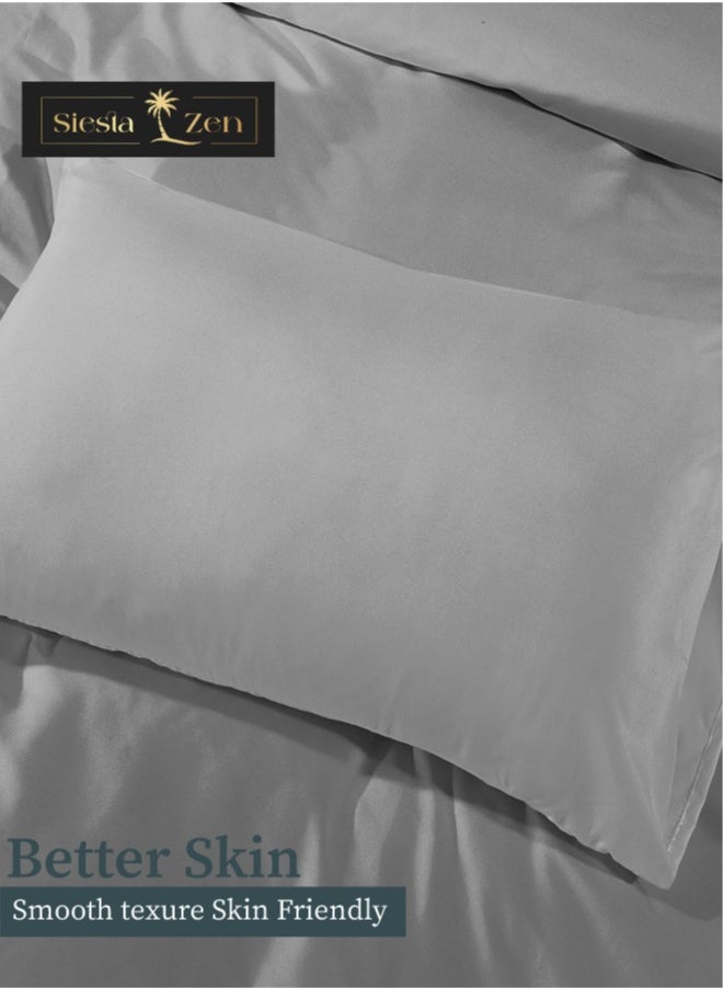 Siesta Zen Microfiber Pillowcase Pair – Soft, Durable & Fade-Resistant Housewife Style Pillow Covers – Comfortable, Breathable & Easy Care – Standard Size – 2 Pack  - Image 3