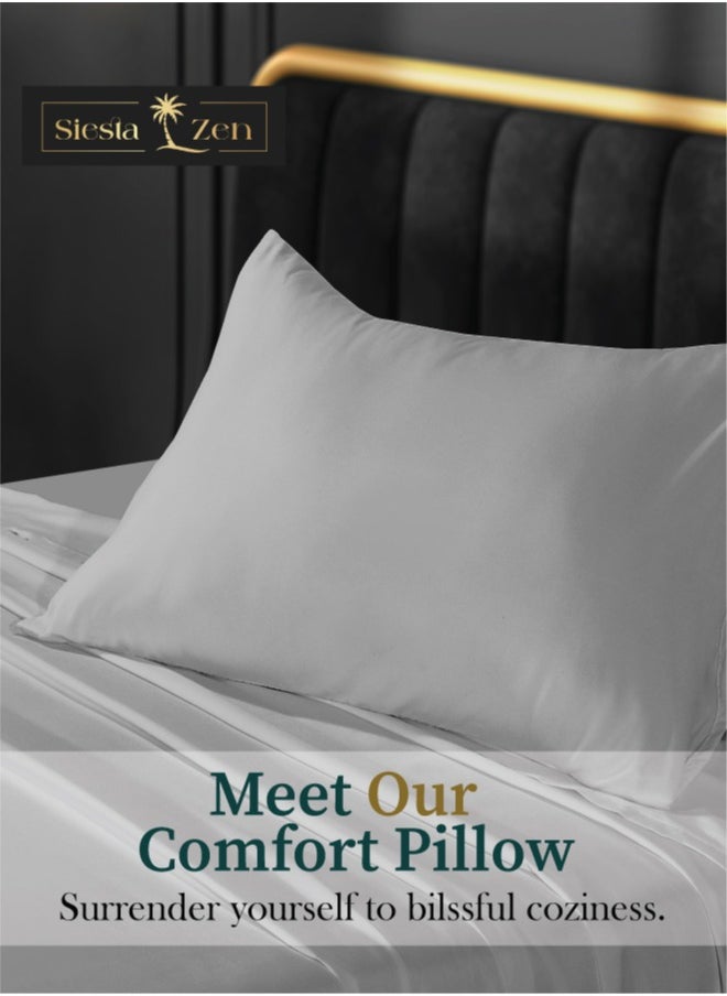 Siesta Zen Microfiber Pillowcase Pair – Soft, Durable & Fade-Resistant Housewife Style Pillow Covers – Comfortable, Breathable & Easy Care – Standard Size – 2 Pack  - Image 2