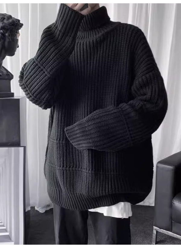 Generic - Mens Plush Deer Wool Pullover Sweater White - Image 1