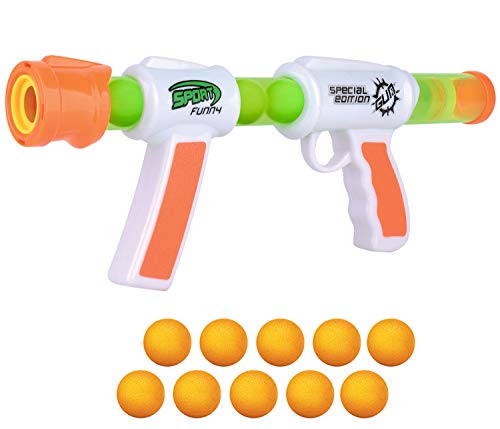 Kiddie Play بندقية كيددي بلاي أتوميك باور بوببر لإطلاق الكرات مع كرات فوم للأطفال - Image 1
