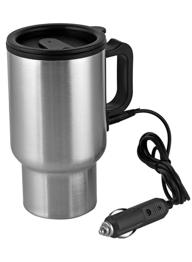 ELTRAZONE ELTRAZONE Steel Travel Outdoor Electric Mug 12 V Car Charging Electric Kettle  Cup Heated Thermos 450 Ml - Image 1
