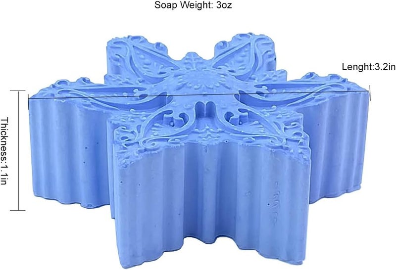 Monqui Christmas Snowflake Silicone Mold for Handmade Soap, Crafts, Candle, Chocolate, Muffins, Ice - Image 4