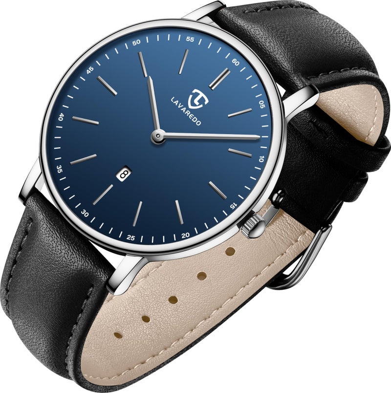 BEN NEVIS Watch, Mens Watch, Minimalist Fashion Simple Wrist Watch Analog Date with Leather Strap - Image 1