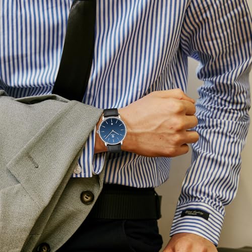 BEN NEVIS Watch, Mens Watch, Minimalist Fashion Simple Wrist Watch Analog Date with Leather Strap - Image 4