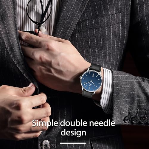 BEN NEVIS Watch, Mens Watch, Minimalist Fashion Simple Wrist Watch Analog Date with Leather Strap - Image 3