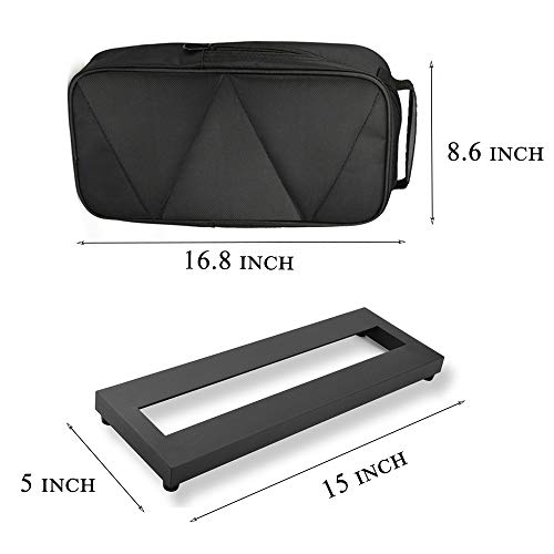 Koldot Pedal Board for Guitar Bass Effects Pedal Small Mini Pedalboard with Carry Bag, 2PCS Pedal Board Tape 15 x 5 inch - Image 5
