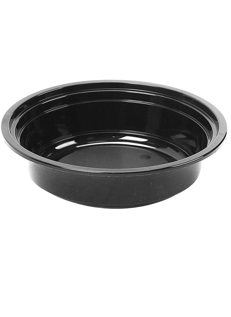 ALSAQER [10 Pack]Round Black Base with Lids Food Storage Container [32 OZ- R0-32]/Disposable Food Container /Meal Prep Containers/Lunch Boxes Microwave/Freezer Safe(1 - Compartment)  - Image 3