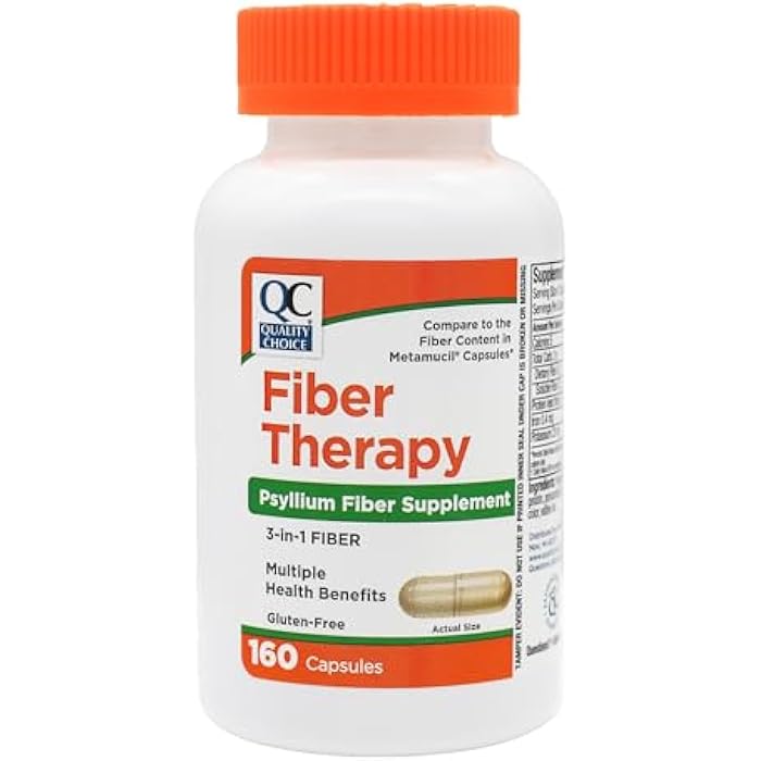 Quality Choice Daily Fiber Capsules for Regularity, 160 Count - Image 1