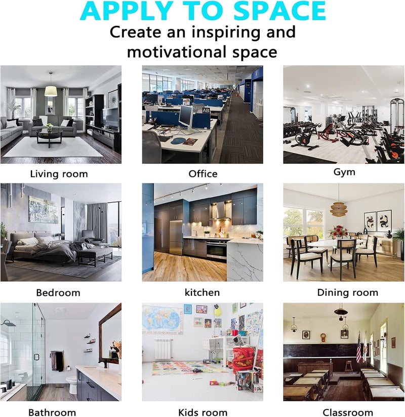 AnFigure Yoga Wall Decor Motivational Wall Decals Easy to Apply Wall Stickers Vinyl Art Quotes Gym Bedroom Garage Living Room Inspirational Positive Poster Home Family Words Signs Clear Your Mind 26X6 - Image 5