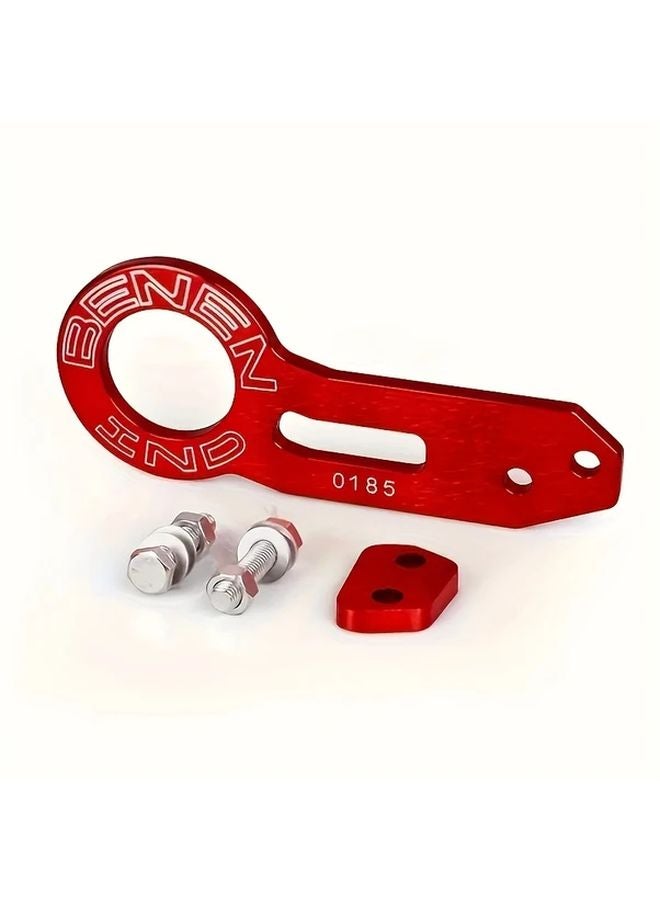 Red JDM Racing Car Modified Aluminum Alloy Rear Towing Hook Trailer Tail - Image 1