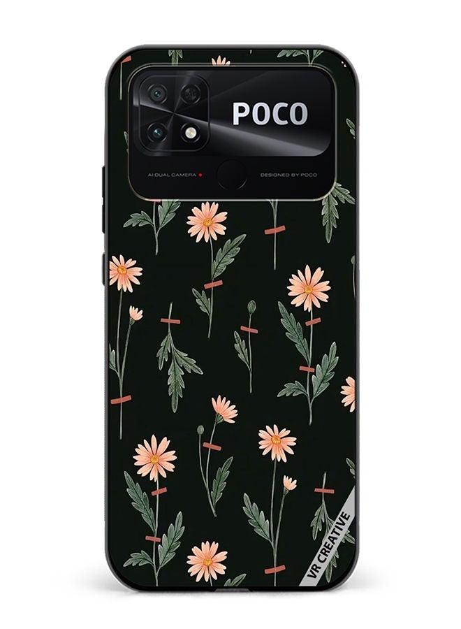 VR CREATIVE Protective Case Cover For Xiaomi Poco C40 Flower Pattern Design Multicolour - Image 1