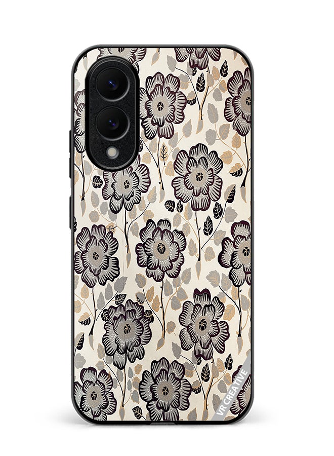 VR CREATIVE Protective Case Cover For Samsung Galaxy S25 Edge Floral Design Multicolour