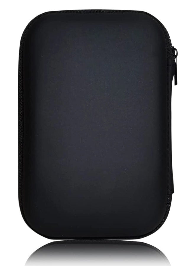 Universal 2.5 Inch Hard Drive Carrying Case, EVA Shockproof Travel Storage Bag, Portable Carry Pouch Organizer Compatible with Western Digital WD Elements, Seagate & Most 2.5 Inch External Hard Drives, Black - Image 1