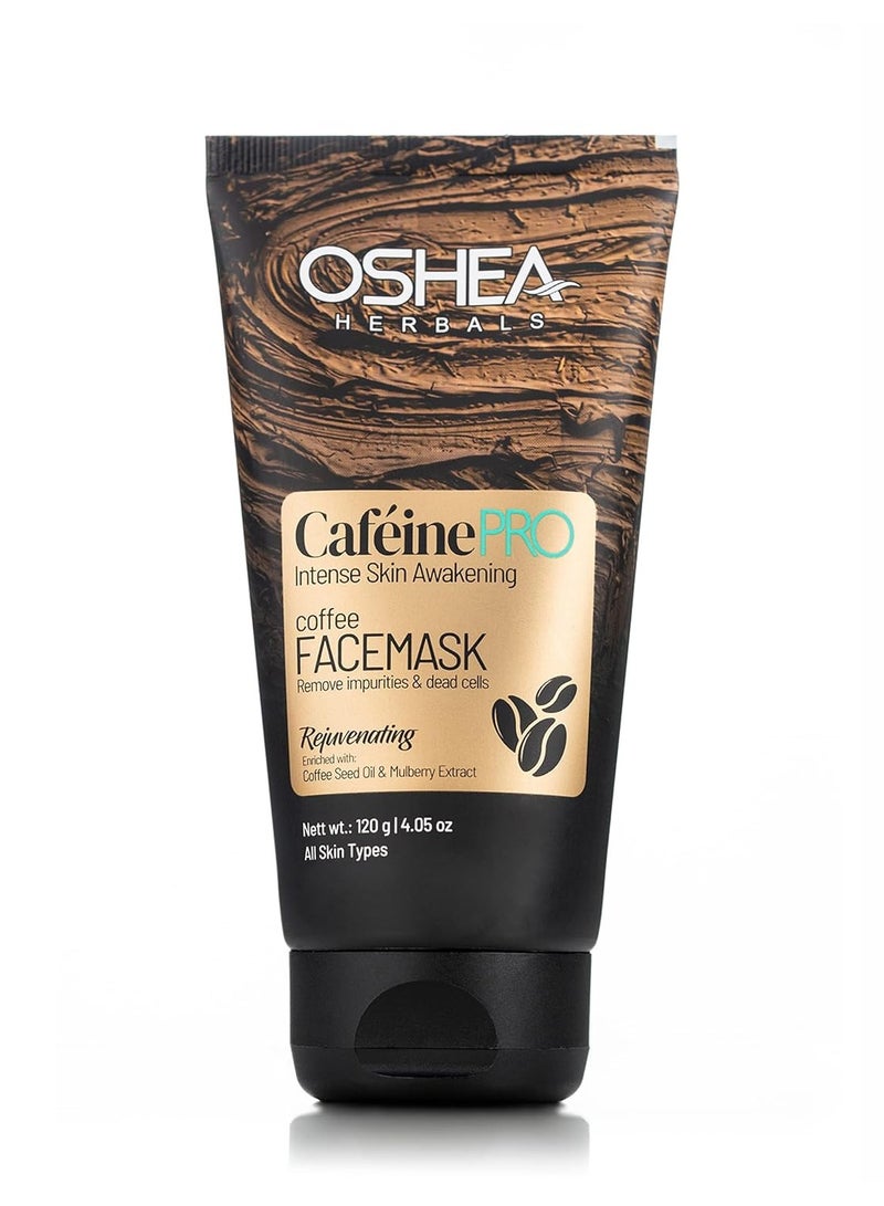 Oshea Herbals Cafeine PRO Coffee Face Mask for Hydrating Nourising Dry Skin Rejuvenating Enriched with Coffee and Seed oil  120 GM - Image 1