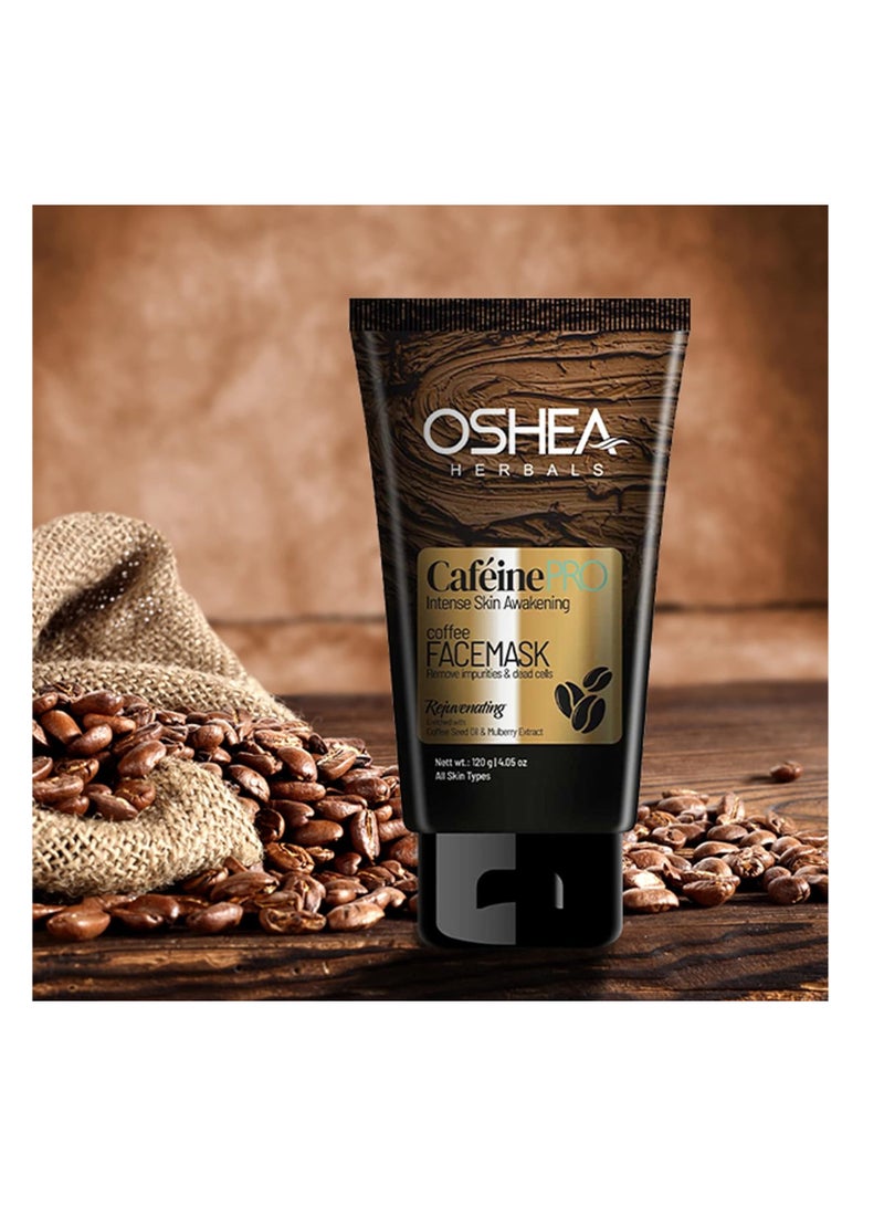 Oshea Herbals Cafeine PRO Coffee Face Mask for Hydrating Nourising Dry Skin Rejuvenating Enriched with Coffee and Seed oil  120 GM - Image 4