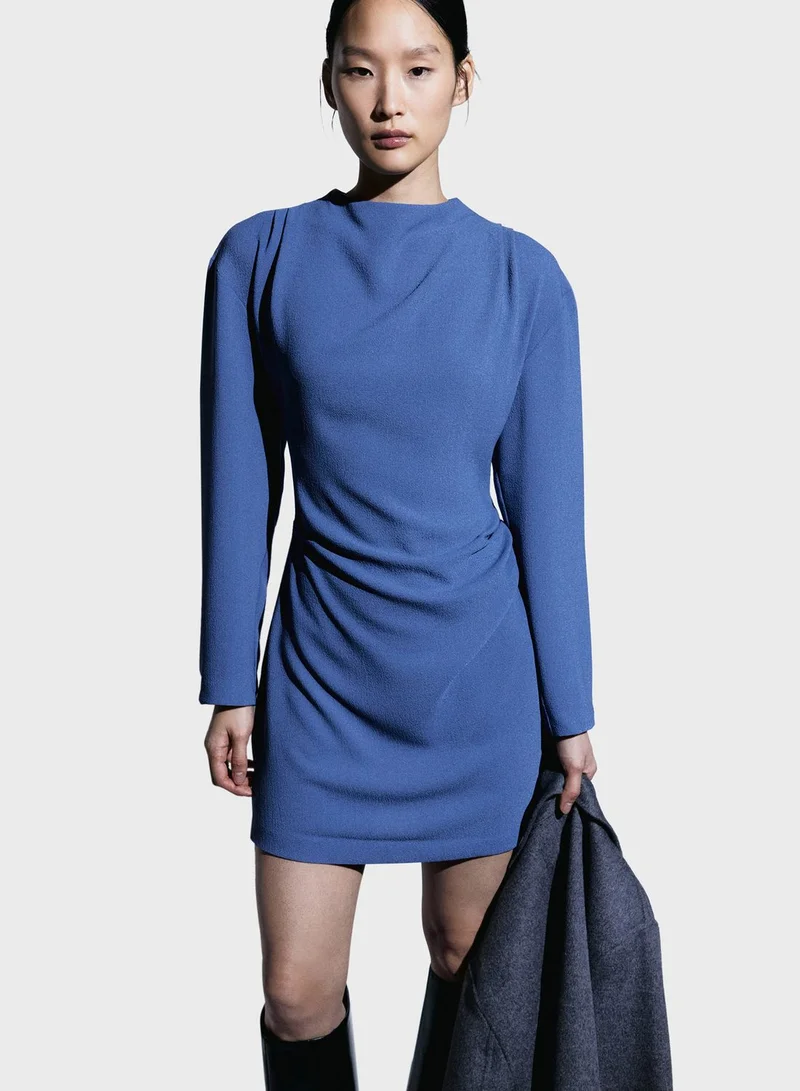 H&M Gathered Mini Dress