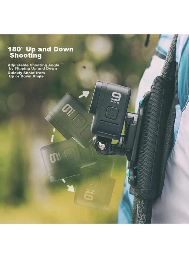 Surewo Compatible With Dji, Gopro, Action 5 Pro, Ace Pro 2 Backpack, Action 4/3 Accessories, Action Camera Mount, Shoulder Strap Clip - Image 2