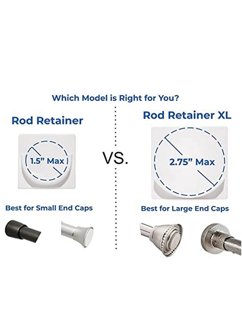 2 Pack Tension Holder Rod Mount Retainer for Wall No Drilling - Image 4