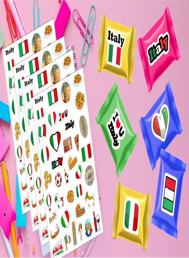 CupaPlay 912 PCS Italy Stickers National Day of Italy Italian Mexico Party Theme Birthday Party Supplies Decorations Favors Containers Letter DIY Sticker Labels Decals - Image 3