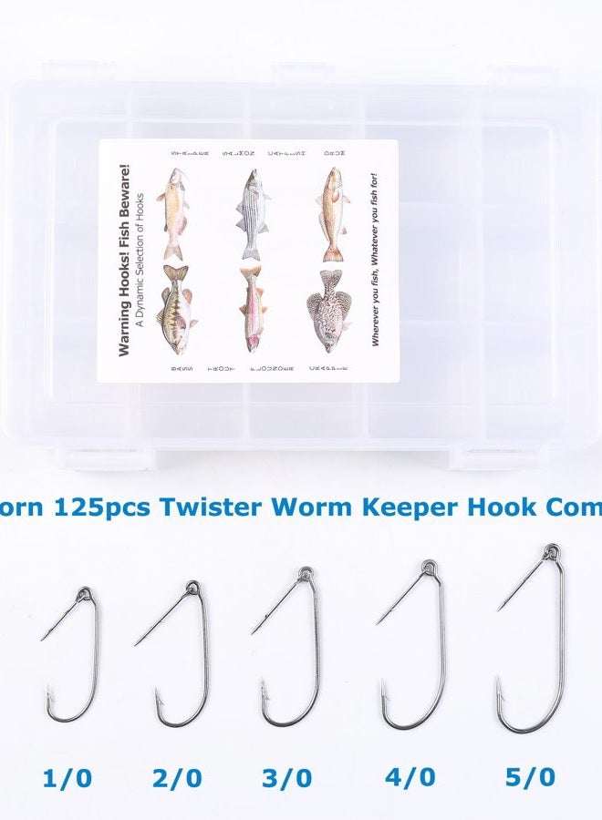 Thorn Twister Worm Keeper Softbait Hook Kit with Fishing Tackle Box 125-Pieces, Fishing Accessories and Equipment - Image 2