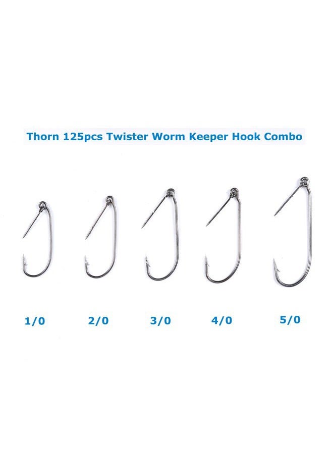 Thorn Twister Worm Keeper Softbait Hook Kit with Fishing Tackle Box 125-Pieces, Fishing Accessories and Equipment - Image 3