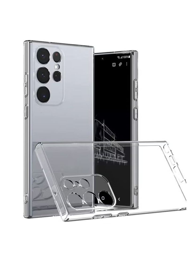 IAF Samsung Galaxy S23 Ultra 5G Case Crystal Clear Shockproof Soft TPU Cover With 4 Corner Bumper Protection - Image 1
