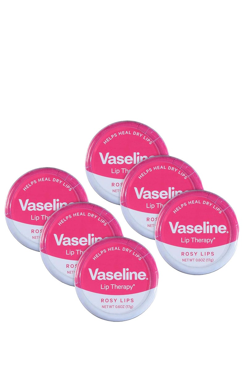 فازلين مرطب شفاه ليب ثيرابي روزي ليبس 20جرام 6قطع - Image 1