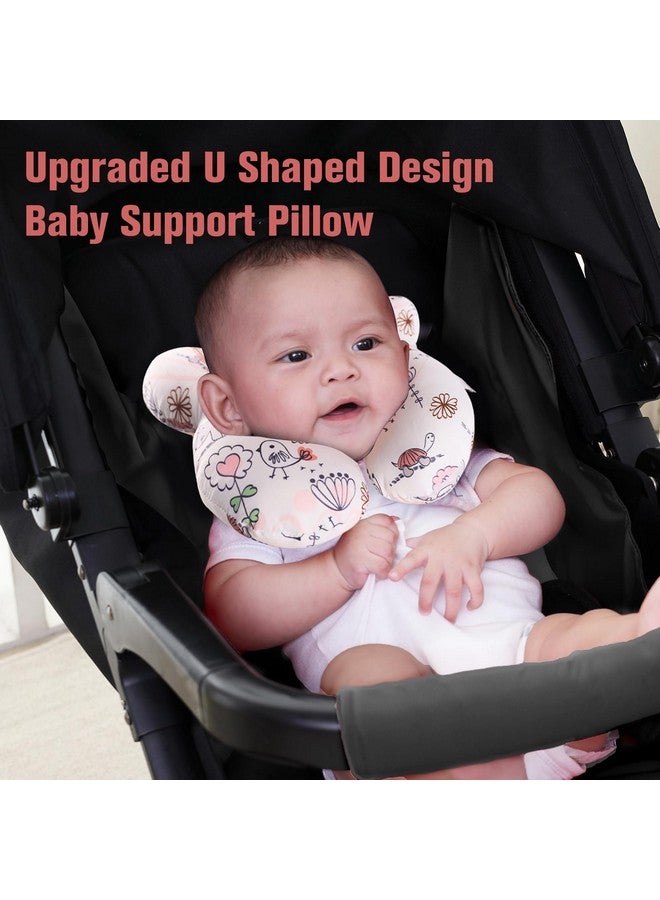 KAKIBLIN Baby Neck Pillow, Upgraded Baby Support Pillow,Babies Head Pillow,Neck Support Pillow for for Car Seat,Pushchair,Travel (Hippo) - Image 3