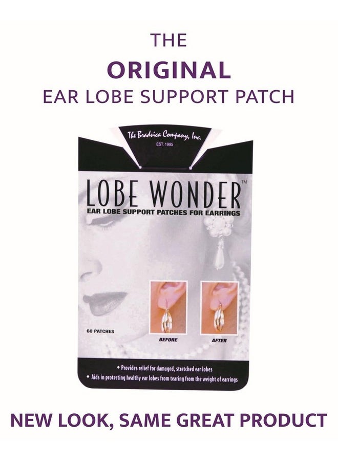LOBE WONDER - (40 Paches) Invisible Earlobe Support Patches Ear Stickers For Heavy Earrings Ear Lobe Tape Earlobe Tapes Protects Ear Lobe Support For Earrings Healthy Ear Lobes From Tearing - Image 1