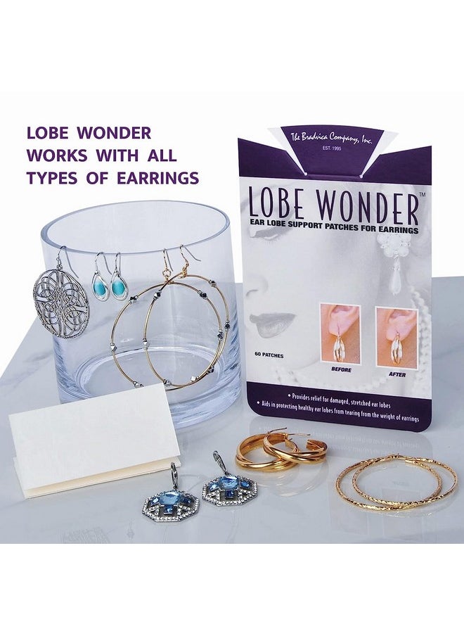 LOBE WONDER - (40 Paches) Invisible Earlobe Support Patches Ear Stickers For Heavy Earrings Ear Lobe Tape Earlobe Tapes Protects Ear Lobe Support For Earrings Healthy Ear Lobes From Tearing - Image 1