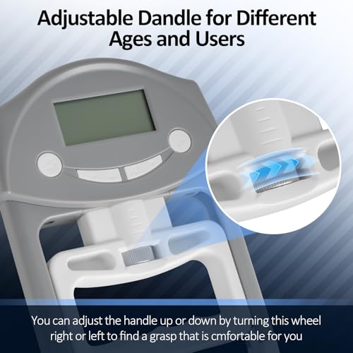 KYTO Grip Strength Tester, Hand Grip Dynamometer, Electronic Hand Grip Strength Tester Grip Strengthener Hand Exerciser Meter Digital Hand Grip Training Gauge 220 Lbs / 99 Kgs for Sports, School, Office and Home Use - Image 4