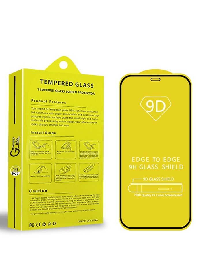 NIBEMINENT 10-Piece Mobile Phone Tempered Film Full Screen 9D Screen Protector Suitable For Apple iPhone 12/13  - Image 3