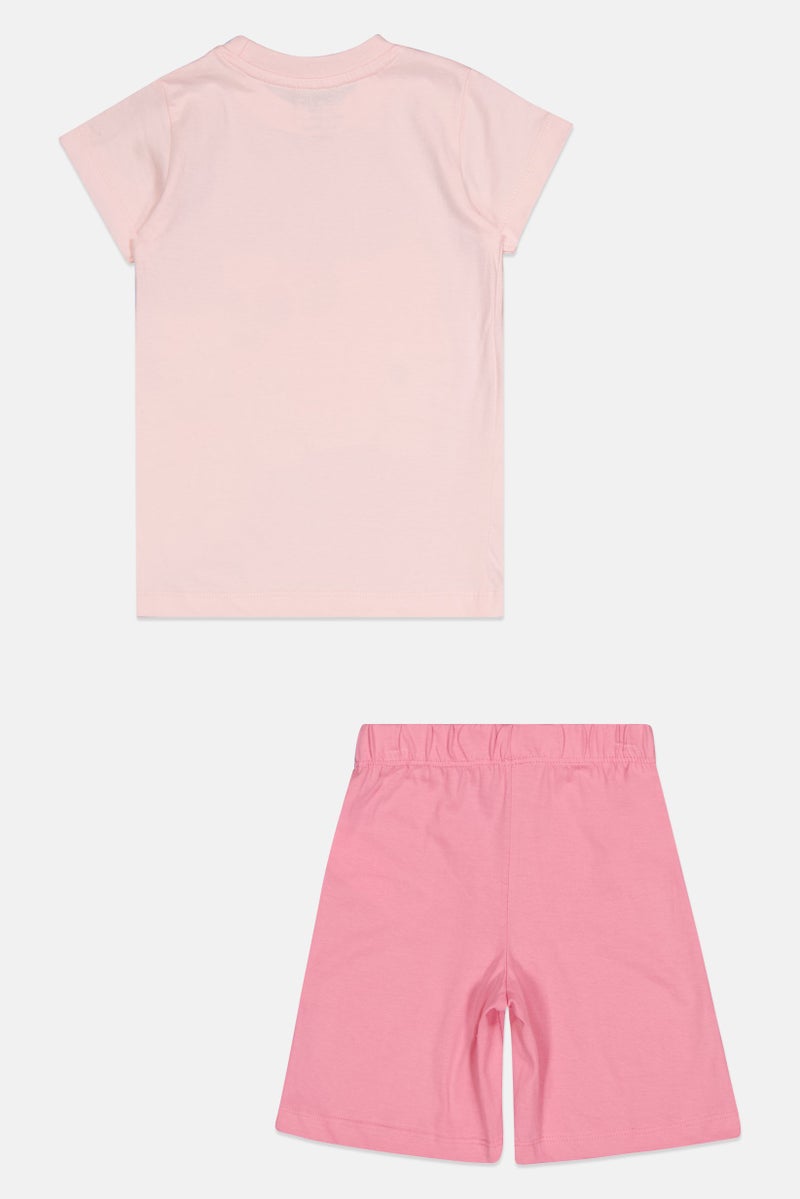 Sanrio Hello Kitty by Sanrio Toddlers Girl 2 Pieces Graphic Print Top And Shorts Set, Pink - Image 2