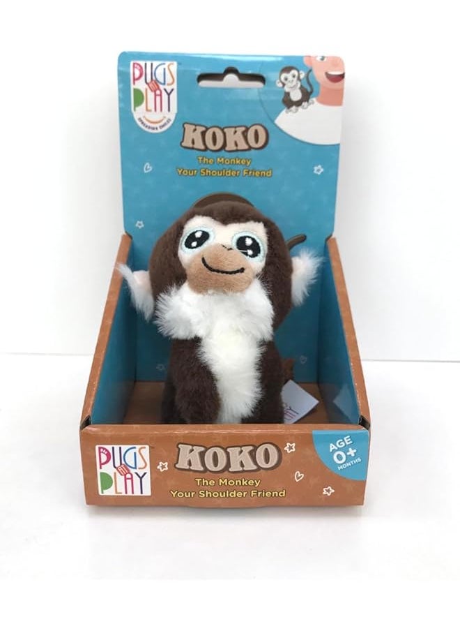 PUGS AT PLAY Shoulder Buddy Koko 4 Inch  - Image 1