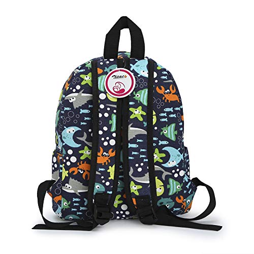 Zicac Children's Cute Canvas Backpacks Toddler Backpack (M, Blue) - Image 5