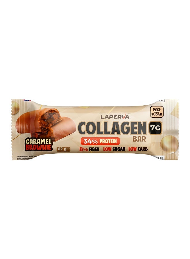 Laperva Collagen Protein Bar Caramel Brownie, 1 Bar, 7g Collagen, High-Protein Snack, No Added Sugar - Image 1