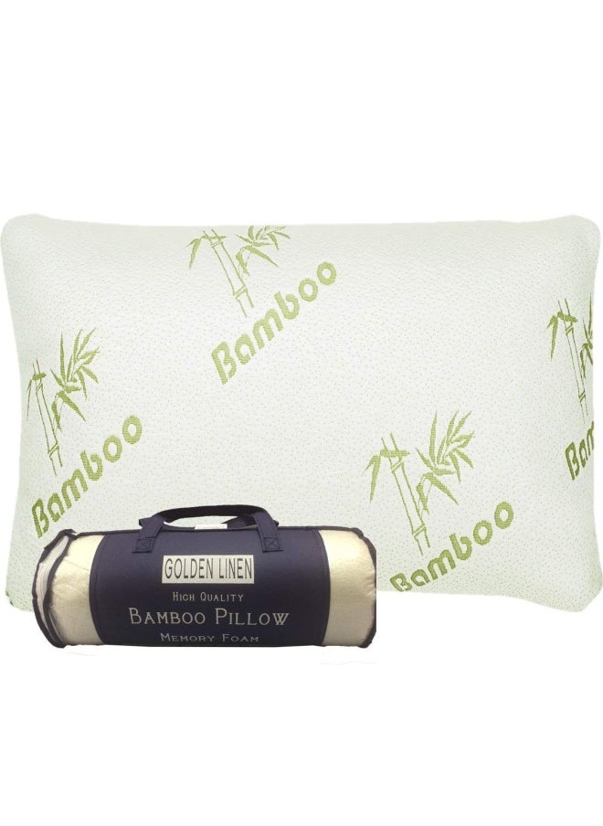 King Size Bamboo Pillow Memory Foam Stay Cool Removable Cover With Zipper Hotel Quality Hypoallergenic Pillow Relieves Snoring Migraines Insomnia Neck Pain And Tmj Also Help With Asthema - pzsku/ZD821E480EF67FF0F10F6Z/45/_/1720506962/0b5b9c72-3c01-44b3-b210-d2f0b1be0c62