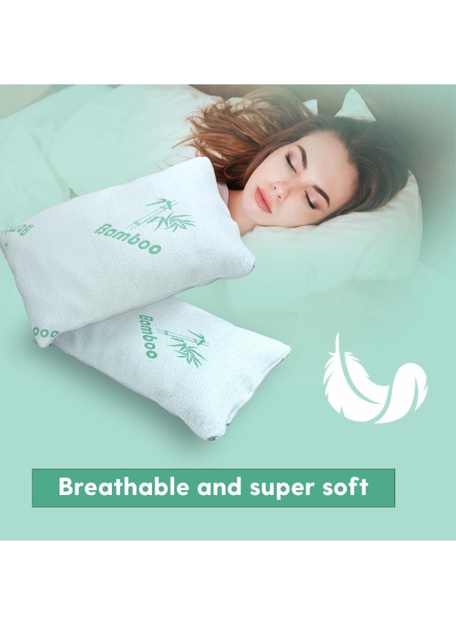 King Size Bamboo Pillow Memory Foam Stay Cool Removable Cover With Zipper Hotel Quality Hypoallergenic Pillow Relieves Snoring Migraines Insomnia Neck Pain And Tmj Also Help With Asthema - pzsku/ZD821E480EF67FF0F10F6Z/45/_/1720506963/bcf714d8-f0a2-42a1-96f1-c70295d17b89