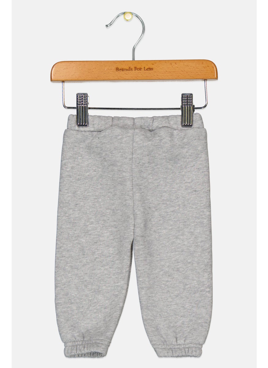 The Giving Movement - Toddlers Boy Fleece Jogger Pants, Heather Grey - Image 1