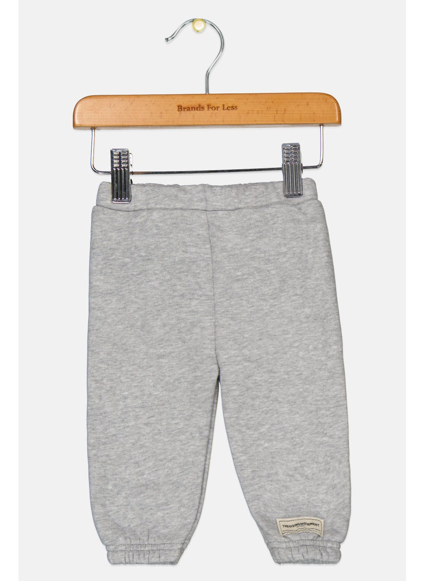 The Giving Movement - Toddlers Boy Fleece Jogger Pants, Heather Grey - Image 1