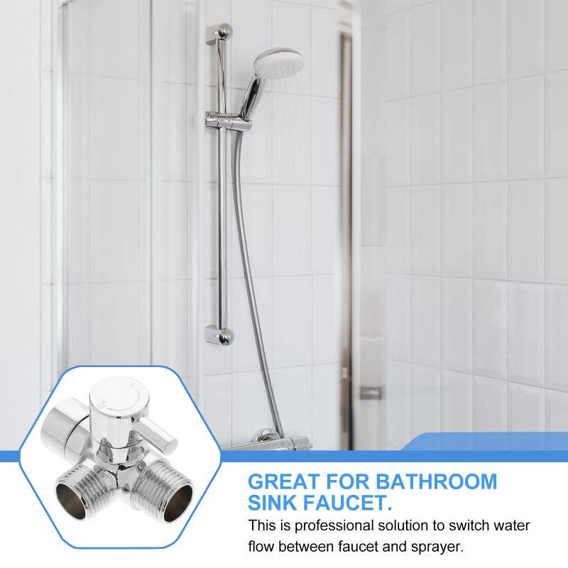 1pc Tee Shower Arm Diverter Valves Copper Diverter Valves for Bathroom - Image 5