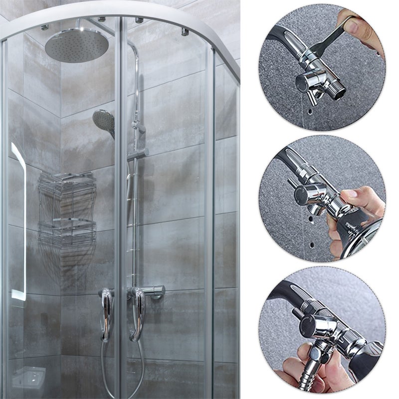 1pc Tee Shower Arm Diverter Valves Copper Diverter Valves for Bathroom - Image 1